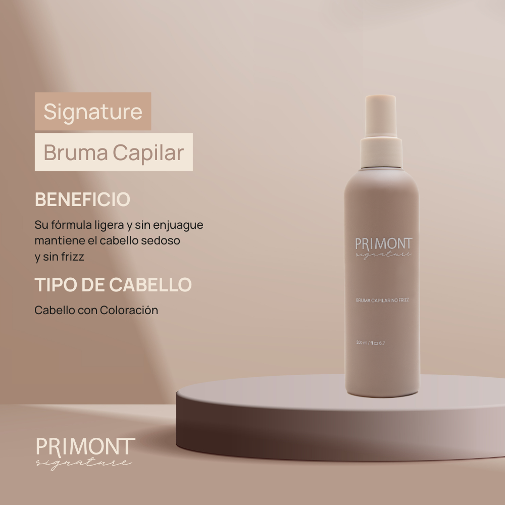 PRIMONT SIGNATURE BRUMA CAPILAR NO FRIZZ CON TRUFA NEGRA 200 ml - Imagen 2